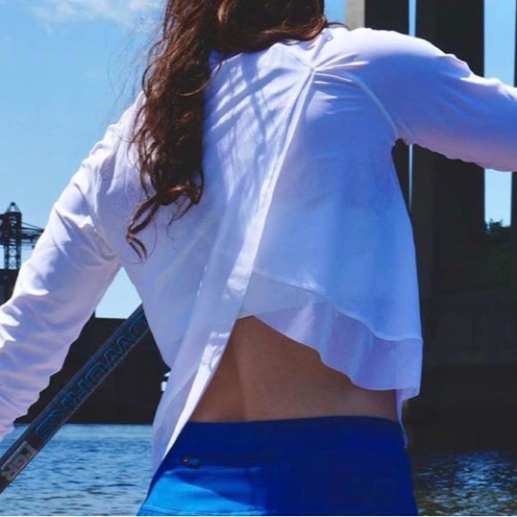 Lululemon Quick Pace Long Sleeve Top- white size 12 loose fitting - Picture 2 of 10